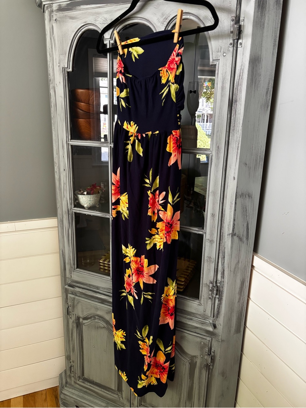 Floral Navy Maxi Jumpsuit - Women